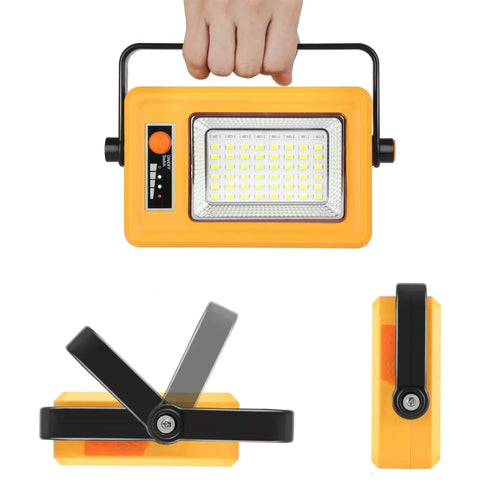 Portable Solar Lantern LED Flood Light - USB Rechargeable Camping Lamp