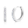 Cubic Zirconia Gold Plated Huggie Earrings
