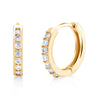 Cubic Zirconia Gold Plated Huggie Earrings