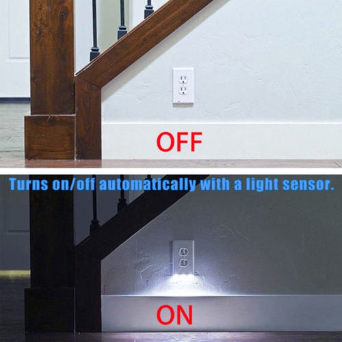 5-Pack Outlet Cover with Built-In LED Night Light - 2 Styles