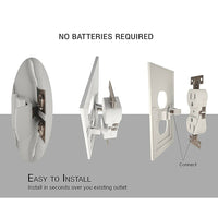 5-Pack Outlet Cover with Built-In LED Night Light - 2 Styles