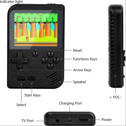 Handheld Game Console with 400 Built-In Games & Controller - 5 Colors