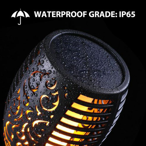 12 Pack: 12 LED Tiki Torch Solar Flickering Lights
