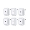 Hakol LED Night Light Lamp with Smart Sensor Dusk to Dawn Sensor, Daylight White, 0.5W Plug-in, 6-Pack