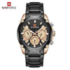 Men's  Waterproof Stainless Steel Watch With Chronometers Business Style Wristwatch Unique Design Perfect Gift