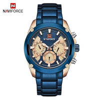 Men's  Waterproof Stainless Steel Watch With Chronometers Business Style Wristwatch Unique Design Perfect Gift