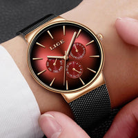 Men's Elegant Watch With  Stainless Steel Straps And Chronometers For Day And Date Display Unique Design Perfect Gift For Man And Women