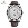 Men's Waterproof Leaghter Watch With Day, Date and Fluorescent Hands Perfect Gift For Your Man