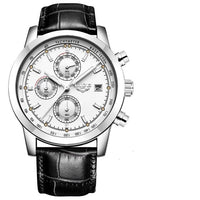 Men's  Waterproof Watch With Chronometers Date Display And Fluorescent Pointers Excellent Look Perfect Gift