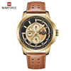 Sport Watches For Man Waterproof Watch Analog Quartz Leather Band Date Calendar  Unique Wristwatch  Perfect Gift