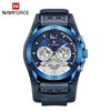 Men's Leather Waterproof Watch With Chronometers And Fluorescent Hands Excellent Design Perfect Gift