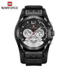Men's Leather Waterproof Watch With Chronometers And Fluorescent Hands Excellent Design Perfect Gift
