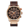 Men's Waterproof Elegant Sport Watch With Chronometers Day View, Leather  Belts And Hardlex Scratch Resistant Glass Perfect Gift For Him