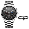 Men's Waterproof  Watch With Chronometers And Date Display Unique Design Perfect Gift