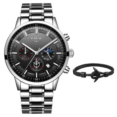 Men's Waterproof  Watch With Chronometers And Date Display Unique Design Perfect Gift