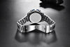 New Men Silver Blue Watch Business Analog Chronogragh Full Steel Luxury Casual Male Waterproof Sports Design Watches