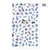 Blue Butterfly 3D Nail Stickers Flowers Leaves Self Adhesive Transfer Sliders Wraps Manicures Foils Decorations Decoration Tattoo Manicure Transfer Nail Decals Flowers Butterfly Designs Nails Supply Manicure Tips Design Nail Decoration