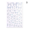 Blue Butterfly 3D Nail Stickers Flowers Leaves Self Adhesive Transfer Sliders Wraps Manicures Foils Decorations Decoration Tattoo Manicure Transfer Nail Decals Flowers Butterfly Designs Nails Supply Manicure Tips Design Nail Decoration