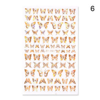 Blue Butterfly 3D Nail Stickers Flowers Leaves Self Adhesive Transfer Sliders Wraps Manicures Foils Decorations Decoration Tattoo Manicure Transfer Nail Decals Flowers Butterfly Designs Nails Supply Manicure Tips Design Nail Decoration