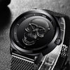 Men's Waterproof Stainless Steel Watch  3D Skull And Fluorescent Hands Unique Design Perfect Gift