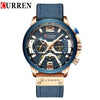 Men's Sports Waterproof Watch With Leather Belts, Chronometers And Large Numbers Details Luxury Watches Unique Design Excellent Gift