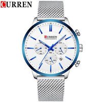 Unisex Elegant  Stainless Steel Watch With  Chronometer And Date Display Excellent Design Perfect Gift