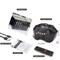 Projection Lamp with Water Pattern Light and Bluetooth Music