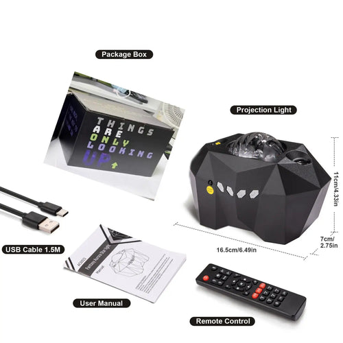 Projection Lamp with Water Pattern Light and Bluetooth Music