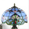 Purple Tiffany-Style Lamp in Baroque Glass Style