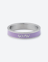 Lavender Enamel Highs and Lows Ring