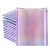 Purple Tint Silver Metallic Holographic Bubble Mailers Size 6.5x10
