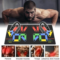 Push Up Bars Stand S Shape Fitness Workout Gym Exercise with Push-Up Training Mat