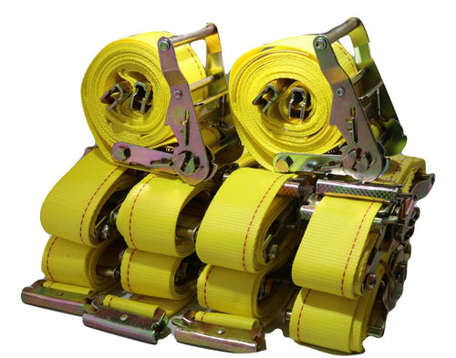 2" x 12 Ft Interior Van Ratchet E-Track Straps w/ Spring E Fitting | 200 PACK RatchetStrap.Com