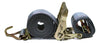 2" x 16 Ft Ratchet Strap w/ Spg E & Wire Hk for E & F-Tracks | 12 PACK