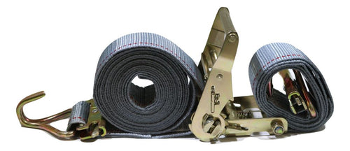 2" x 16 Ft Ratchet Strap w/ Spg E & Wire Hk for E & F-Tracks | 12 PACK