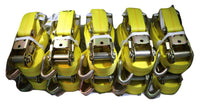 QTY 100 - 2" x 27 Ft. Flatbed Ratchet Strap w/ Wire Hooks
