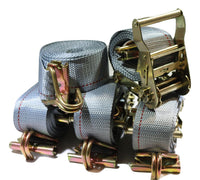 2" x 16 Ft Ratchet Strap w/ Spg E & Wire J for E & F-Tracks | 4 PACK RatchetStrap.Com