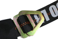 Qty 4 Axle Strap Tie Downs 24" Long & Qty 4 Ratchet Tow Straps Car Haulers, BLACK | R208ATDBK/AS24BK
