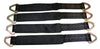 Qty 4 Axle Strap Tie Downs 24" Long & Qty 4 Ratchet Tow Straps Car Haulers, BLACK | R208ATDBK/AS24BK