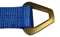 Axle Strap Tie Downs 24" Long & Qty 4 Ratchet Tow Straps Car Haulers, BLUE | 4 PACK