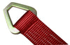 Qty 4 Axle Strap Tie Downs 24" Long & Qty 4 Ratchet Tow Straps Car Haulers | RED