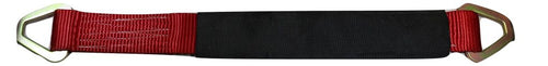 Qty 4 Axle Strap Tie Downs 24" Long & Qty 4 Ratchet Tow Straps Car Haulers | RED
