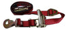 Qty 4 Axle Strap Tie Downs 24" Long & Qty 4 Ratchet Tow Straps Car Haulers | RED