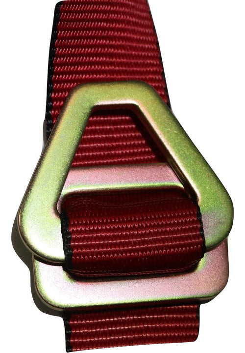 Qty 4 Axle Strap Tie Downs 24" Long & Qty 4 Ratchet Tow Straps Car Haulers | RED
