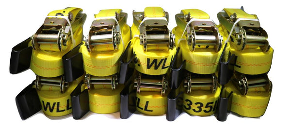 2" X 27 Ft. Ratchet Strap w/ Flat Hooks | 50 PACK RatchetStrap.Com