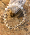 Rainbow Moonstone Crystal Quartz Stretch Gemstone Bracelet