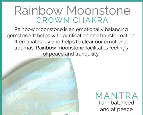 Rainbow Moonstone Crystal Quartz Stretch Gemstone Bracelet