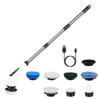 Rechargeable Electric Spin Scrubber 8 Brush Replaceable Heads 2 Speed