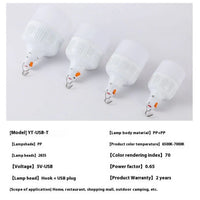 Night Market Stall Rechargeable LED Bulbs with High Brightness