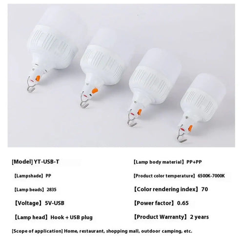 Night Market Stall Rechargeable LED Bulbs with High Brightness